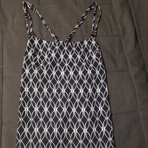 Banana Republic Navy & White Crossback Cami - Size 0